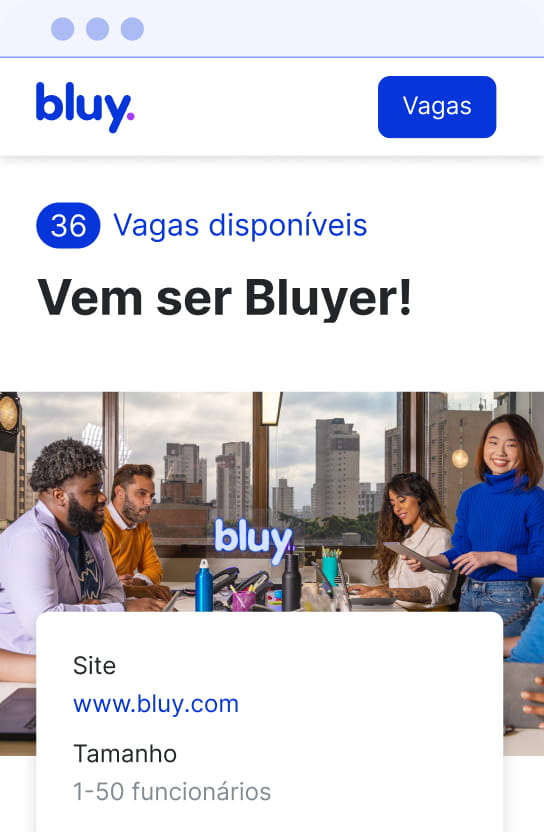 Tela Bluy: Página de empresas